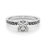 Elegant 14kt White Gold Ring Setting - Style 