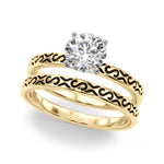 Elegant 14kt White Gold Ring Setting - Style 