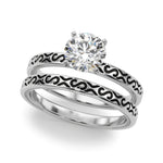 Elegant 14kt White Gold Ring Setting - Style 