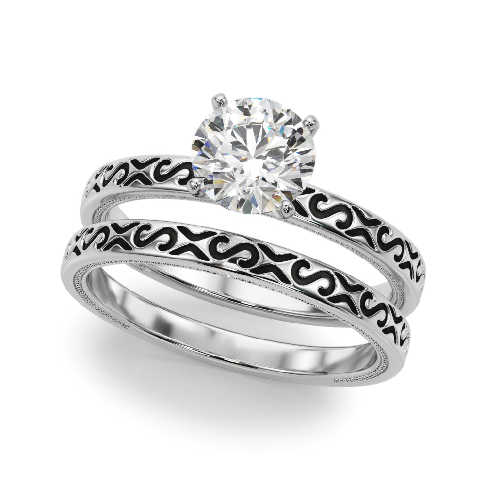 Elegant 14kt White Gold Ring Setting - Style 