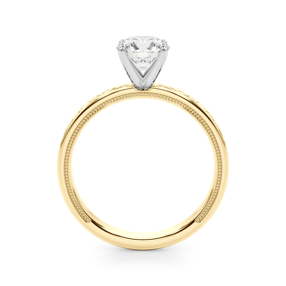 Elegant 14kt White Gold Ring Setting - Style 