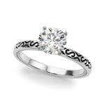 Elegant 14kt White Gold Ring Setting - Style 