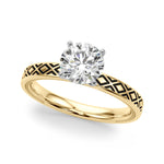Elegant 14kt White Gold Ring Setting - Style 