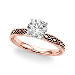 Elegant 14kt White Gold Ring Setting - Style 