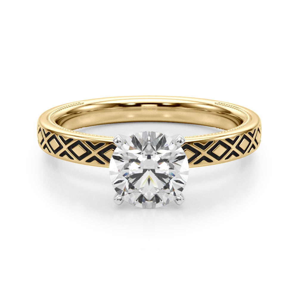 Elegant 14kt White Gold Ring Setting - Style 