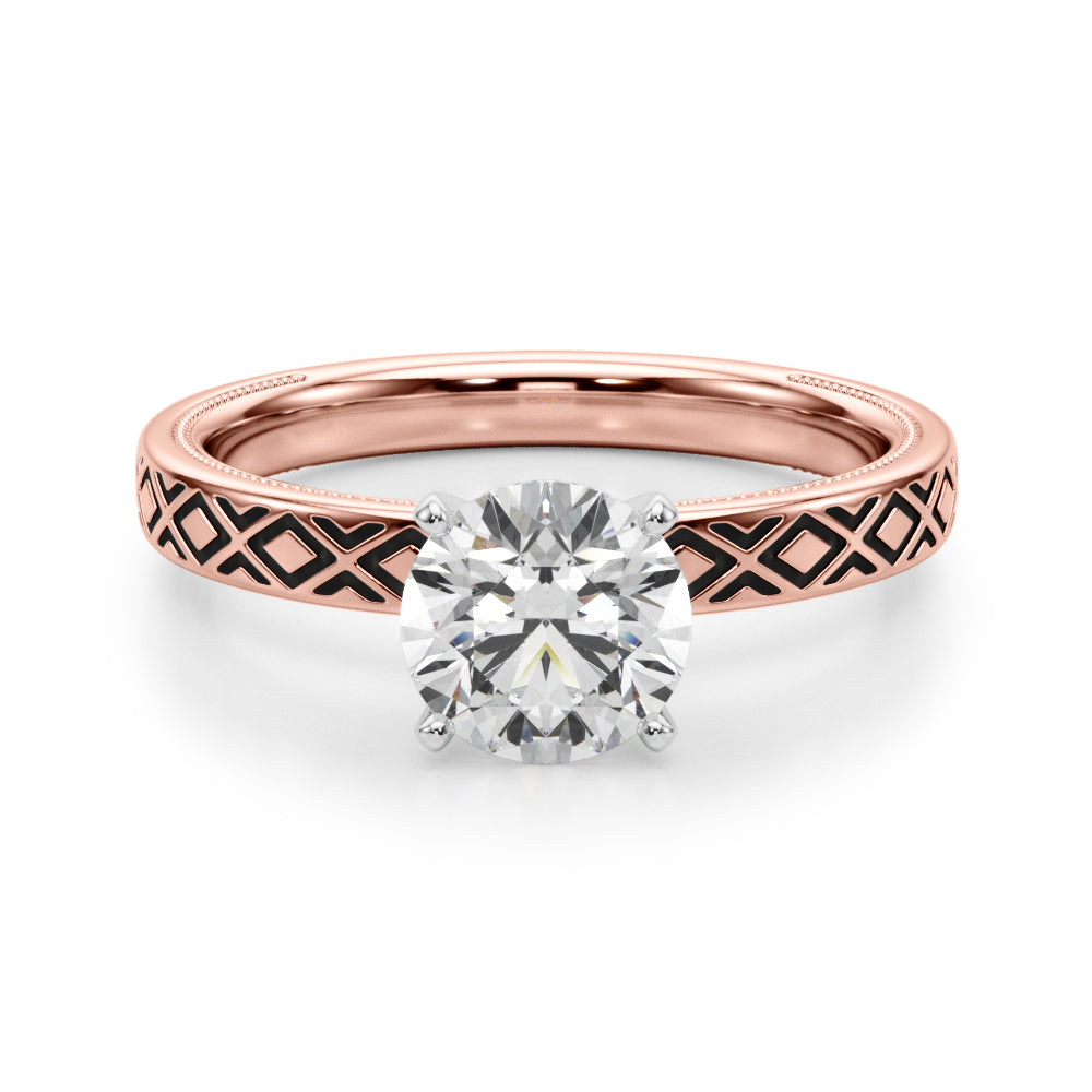 Elegant 14kt White Gold Ring Setting - Style 
