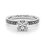 Elegant 14kt White Gold Ring Setting - Style 