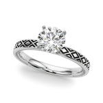 Elegant 14kt White Gold Ring Setting - Style 