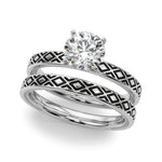 Elegant 14kt White Gold Ring Setting - Style 