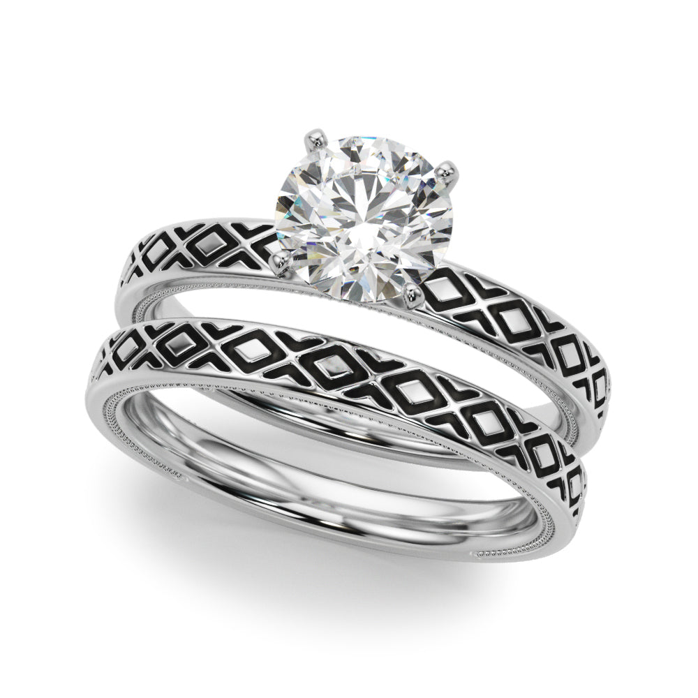 Elegant 14kt White Gold Ring Setting - Style 