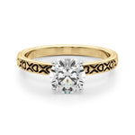 Elegant 14kt White Gold Engagement Ring - STYLE 
