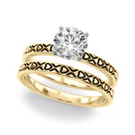 Elegant 14kt White Gold Engagement Ring - STYLE 