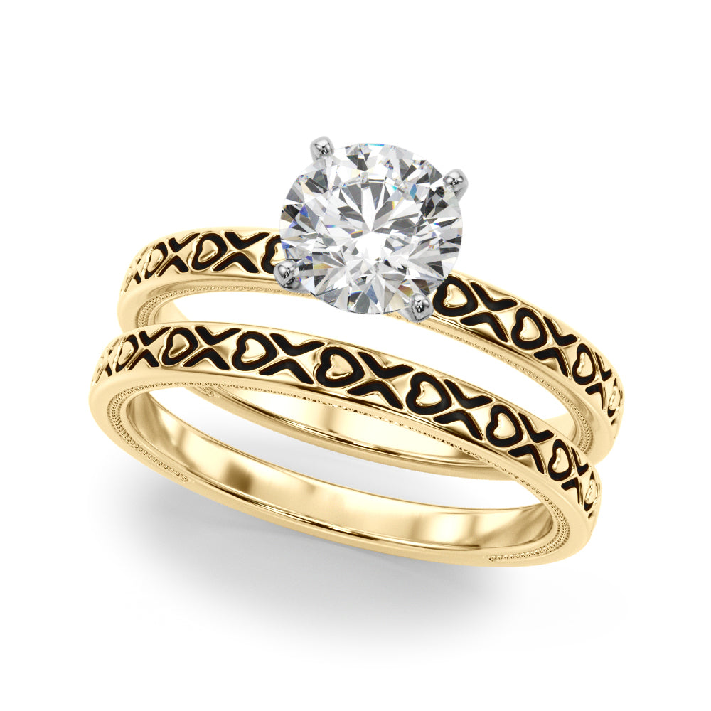 Elegant 14kt White Gold Engagement Ring - STYLE 