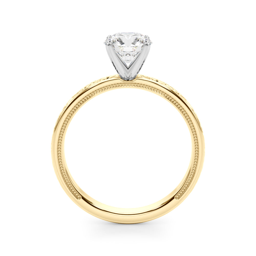 Elegant 14kt White Gold Engagement Ring - STYLE 