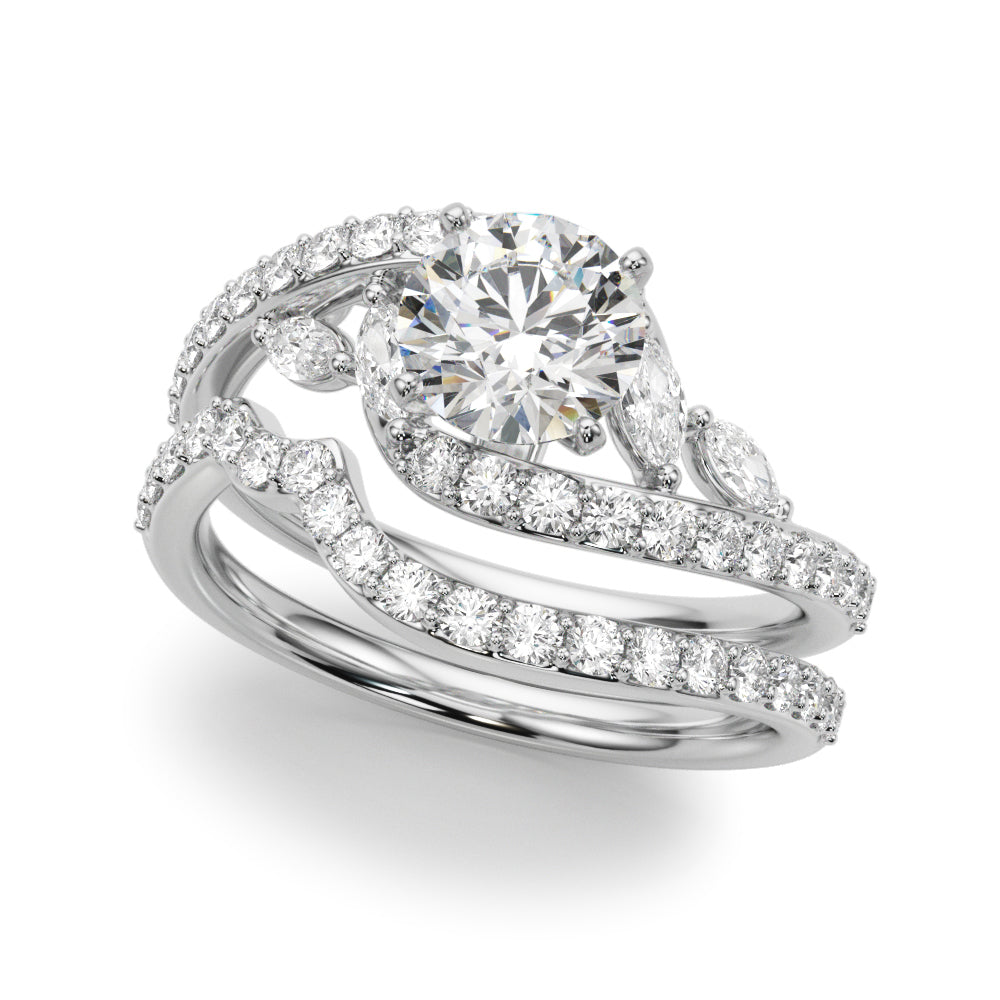 Exquisite 14kt White Gold Engagement Ring - 5/8 ct tw SI1-SI2 G-H Diamonds