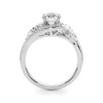 Elegant 14kt White Gold Marquise & Pear Cut Diamond Engagement Ring (STYLE 