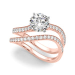 Elegant 14kt White Gold Semi-Mount Ring with 1/4 ct TW Diamond Accent (Style 