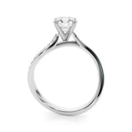 Elegant 14kt White Gold Semi-Mount Ring with 1/4 ct TW Diamond Accent (Style 