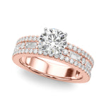 Exquisite 1 CTW Diamond Engagement Ring in 14k White Gold - Style 