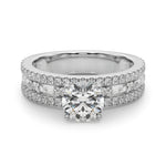 Exquisite 1 CTW Diamond Engagement Ring in 14k White Gold - Style 