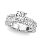 Exquisite 1 CTW Diamond Engagement Ring in 14k White Gold - Style 