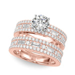Exquisite 1 CTW Diamond Engagement Ring in 14k White Gold - Style 