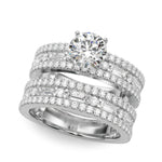 Exquisite 1 CTW Diamond Engagement Ring in 14k White Gold - Style 