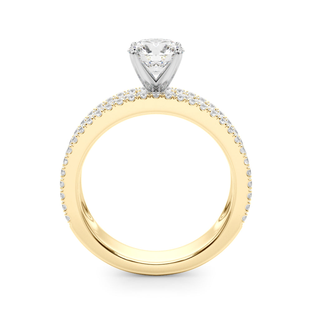 Exquisite 1 CTW Diamond Engagement Ring in 14k White Gold - Style 