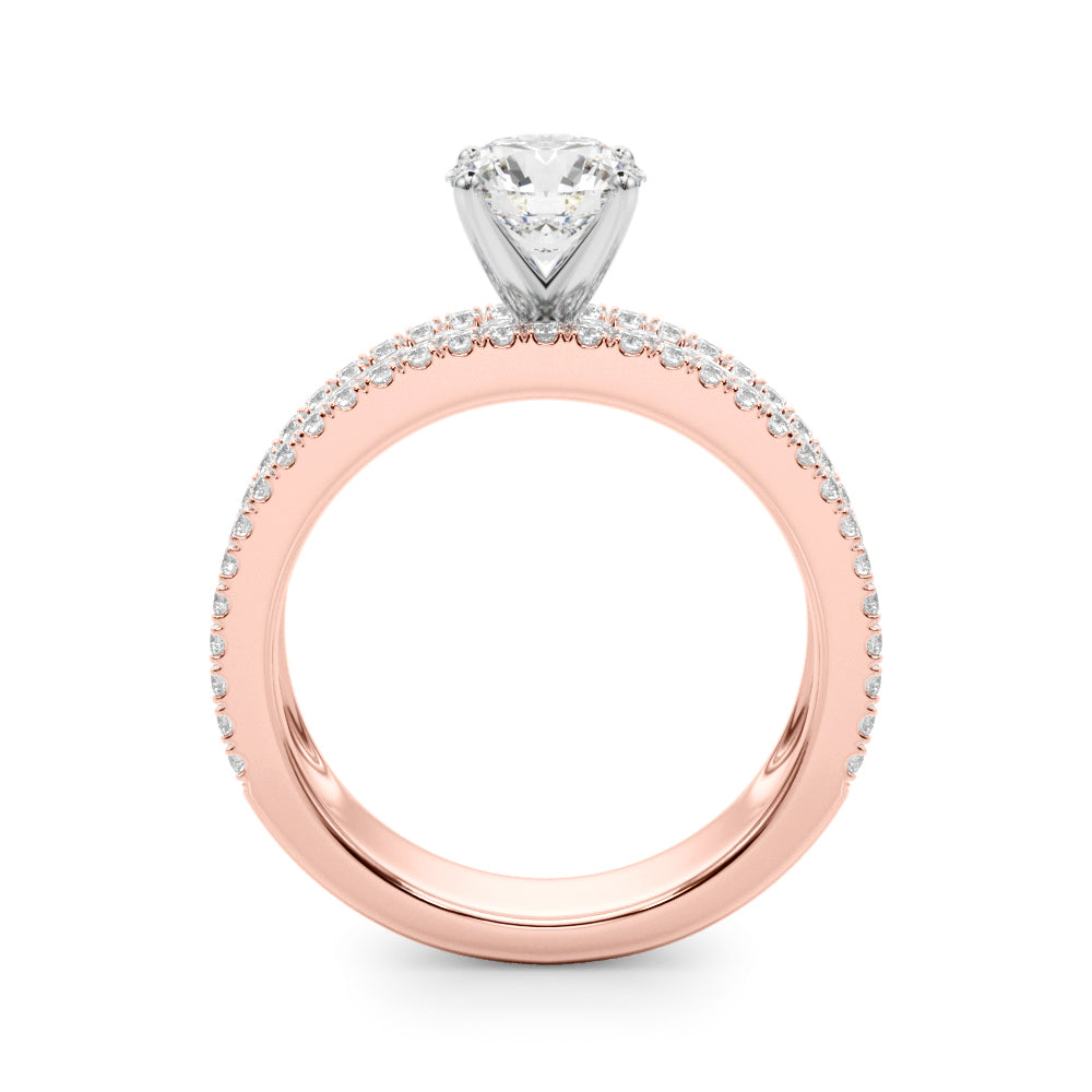 Exquisite 1 CTW Diamond Engagement Ring in 14k White Gold - Style 