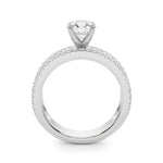 Exquisite 1 CTW Diamond Engagement Ring in 14k White Gold - Style 
