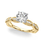 Elegant 14kt White Gold 1/5 ct tw Diamond Engagement Ring - Style 