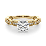 Elegant 14kt White Gold 1/5 ct tw Diamond Engagement Ring - Style 