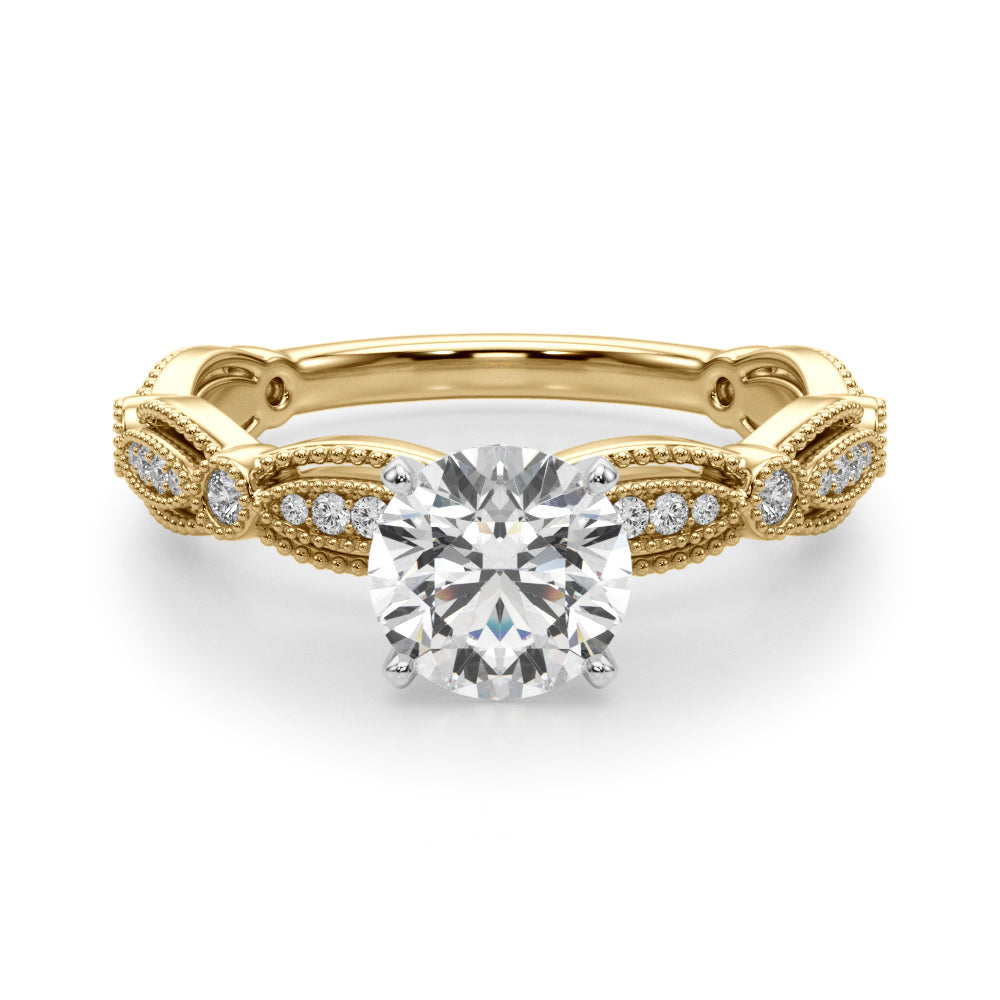 Elegant 14kt White Gold 1/5 ct tw Diamond Engagement Ring - Style 