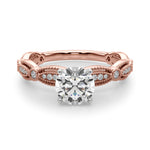 Elegant 14kt White Gold 1/5 ct tw Diamond Engagement Ring - Style 