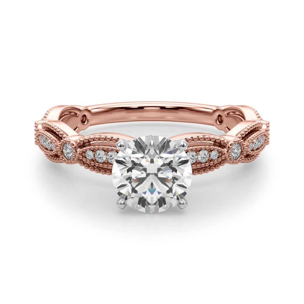 Elegant 14kt White Gold 1/5 ct tw Diamond Engagement Ring - Style 