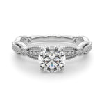 Elegant 14kt White Gold 1/5 ct tw Diamond Engagement Ring - Style 
