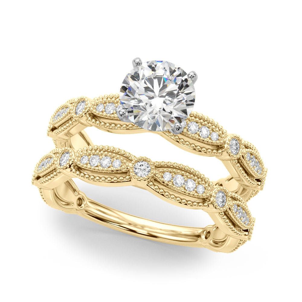 Elegant 14kt White Gold 1/5 ct tw Diamond Engagement Ring - Style 