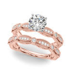 Elegant 14kt White Gold 1/5 ct tw Diamond Engagement Ring - Style 