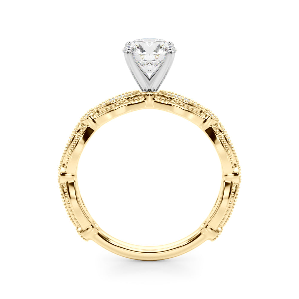 Elegant 14kt White Gold 1/5 ct tw Diamond Engagement Ring - Style 