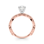 Elegant 14kt White Gold 1/5 ct tw Diamond Engagement Ring - Style 