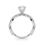 Elegant 14kt White Gold 1/5 ct tw Diamond Engagement Ring - Style 