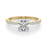 14k White Gold Engagement Ring - 1/4 CTW SI1-SI2 G-H Diamonds, Style 