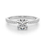 14k White Gold Engagement Ring - 1/4 CTW SI1-SI2 G-H Diamonds, Style 