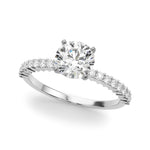14k White Gold Engagement Ring - 1/4 CTW SI1-SI2 G-H Diamonds, Style 