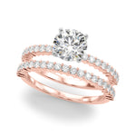 14k White Gold Engagement Ring - 1/4 CTW SI1-SI2 G-H Diamonds, Style 