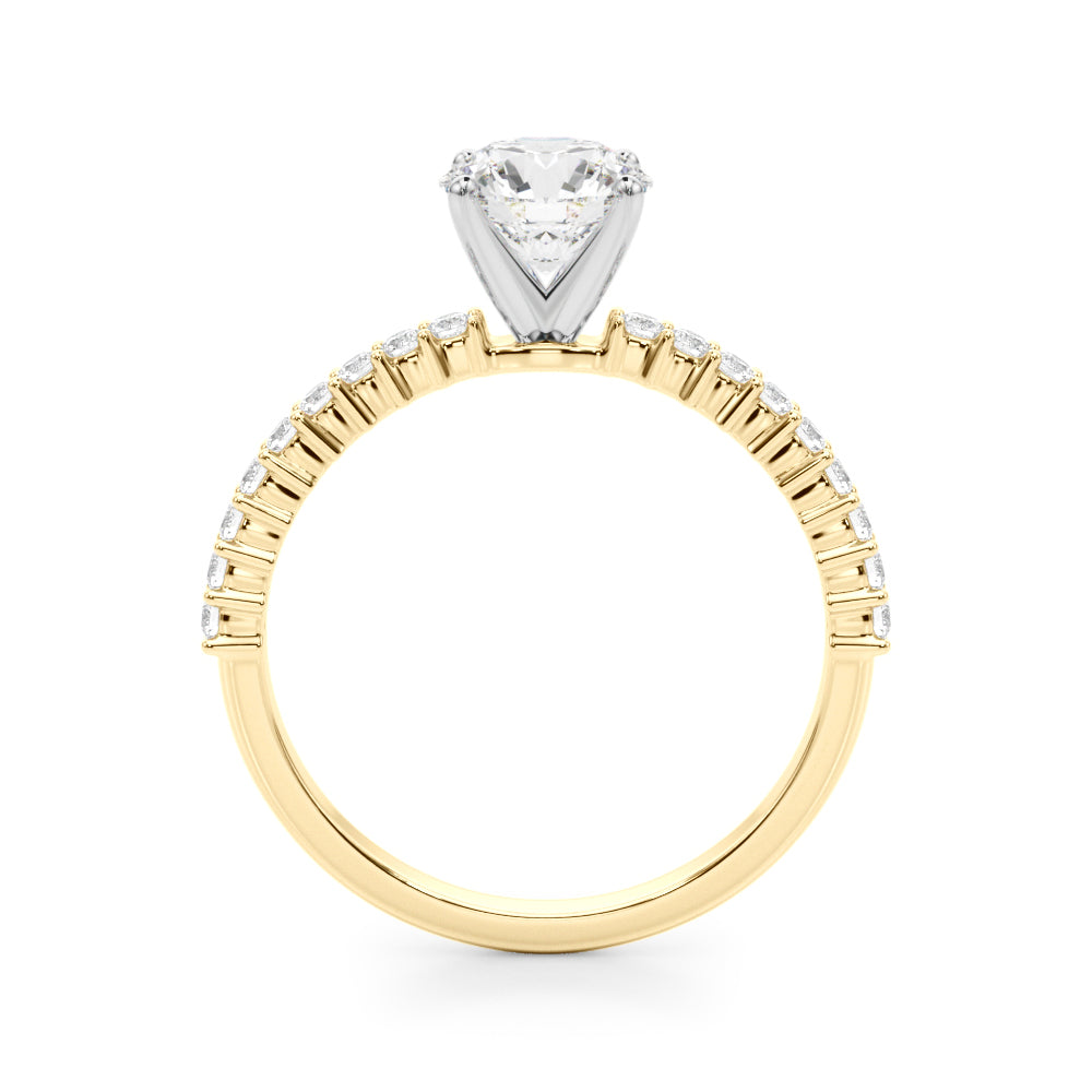 14k White Gold Engagement Ring - 1/4 CTW SI1-SI2 G-H Diamonds, Style 