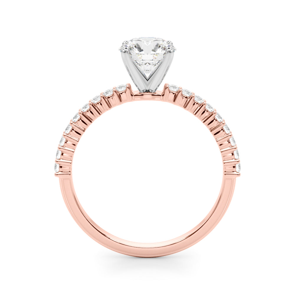 14k White Gold Engagement Ring - 1/4 CTW SI1-SI2 G-H Diamonds, Style 