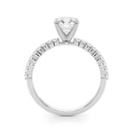 14k White Gold Engagement Ring - 1/4 CTW SI1-SI2 G-H Diamonds, Style 