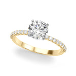 Elegant 14kt White Gold Engagement Ring with 1/4 CTW Diamonds - STYLE 
