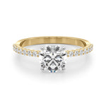 Elegant 14kt White Gold Engagement Ring with 1/4 CTW Diamonds - STYLE 